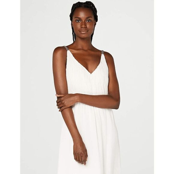 Pink Blush Elegant Sleeveless Beaded Classy Wedding Prom Maxi Dress SIZE XS NWT - Picture 7 of 15